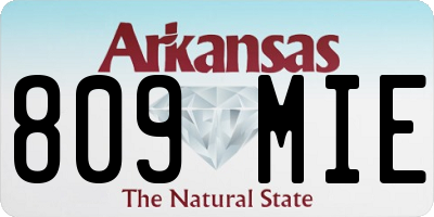 AR license plate 809MIE