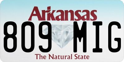 AR license plate 809MIG