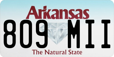 AR license plate 809MII