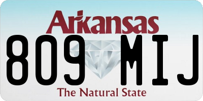 AR license plate 809MIJ