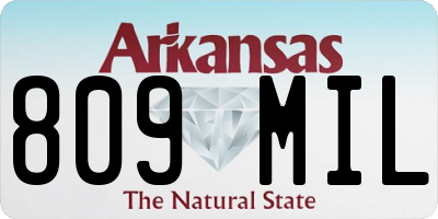 AR license plate 809MIL