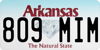 AR license plate 809MIM