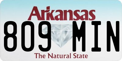 AR license plate 809MIN