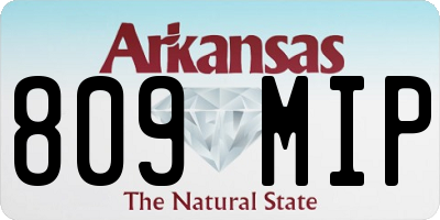 AR license plate 809MIP