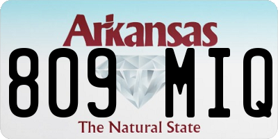 AR license plate 809MIQ