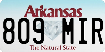 AR license plate 809MIR