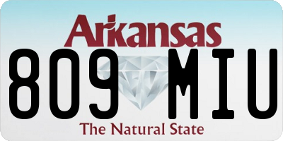AR license plate 809MIU