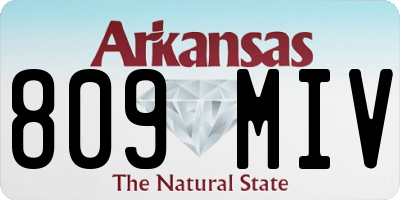 AR license plate 809MIV