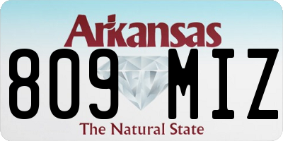AR license plate 809MIZ