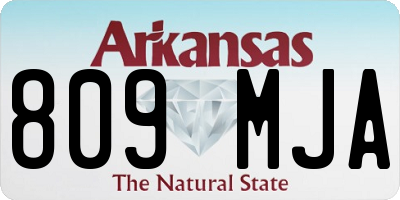 AR license plate 809MJA