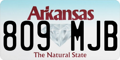 AR license plate 809MJB