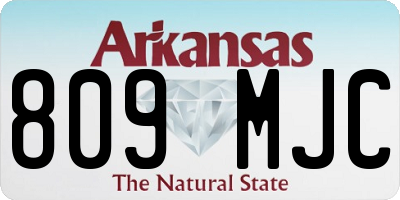 AR license plate 809MJC