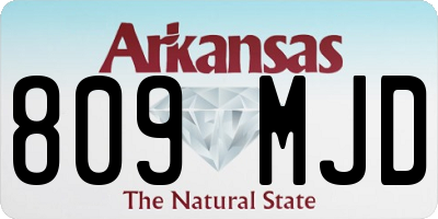AR license plate 809MJD