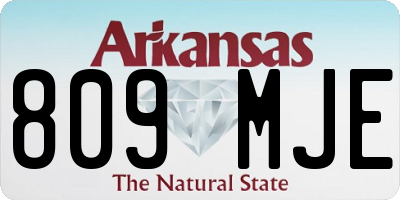 AR license plate 809MJE
