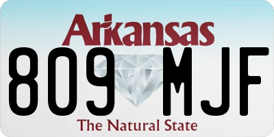 AR license plate 809MJF
