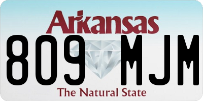 AR license plate 809MJM
