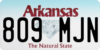 AR license plate 809MJN