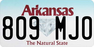 AR license plate 809MJO