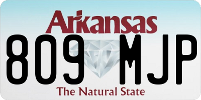 AR license plate 809MJP