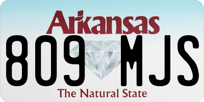 AR license plate 809MJS