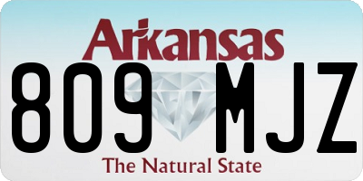 AR license plate 809MJZ