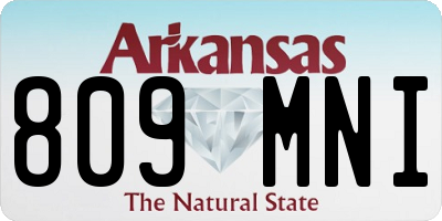 AR license plate 809MNI