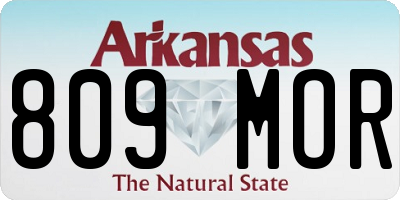AR license plate 809MOR