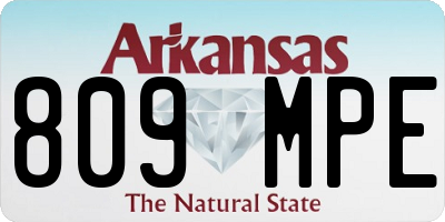 AR license plate 809MPE