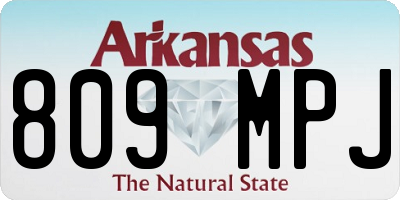 AR license plate 809MPJ