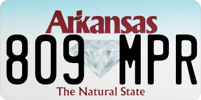 AR license plate 809MPR