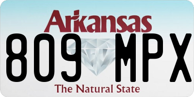 AR license plate 809MPX
