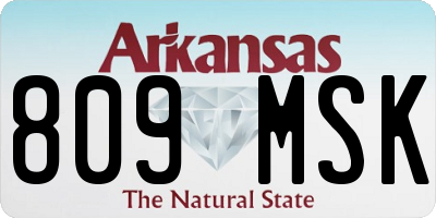 AR license plate 809MSK