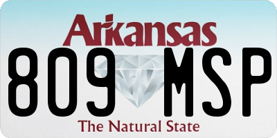AR license plate 809MSP