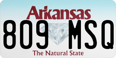 AR license plate 809MSQ