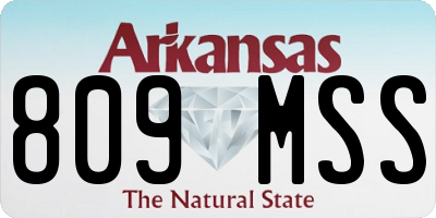 AR license plate 809MSS