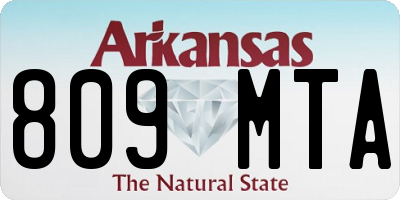 AR license plate 809MTA