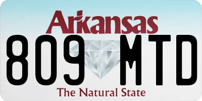 AR license plate 809MTD