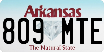 AR license plate 809MTE