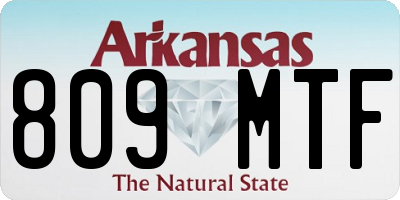 AR license plate 809MTF