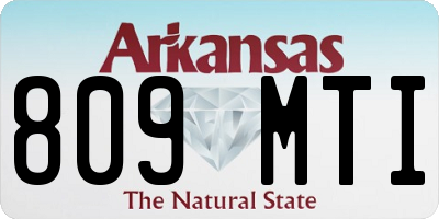 AR license plate 809MTI