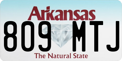 AR license plate 809MTJ