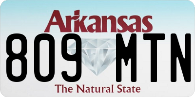 AR license plate 809MTN