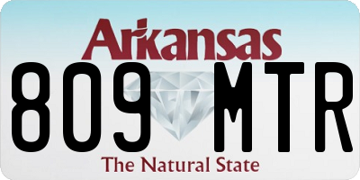 AR license plate 809MTR