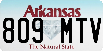 AR license plate 809MTV