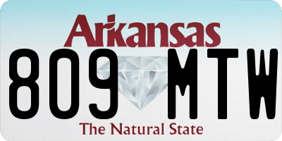 AR license plate 809MTW