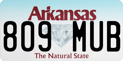 AR license plate 809MUB