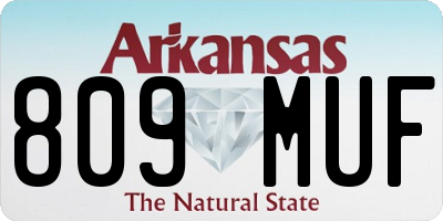 AR license plate 809MUF