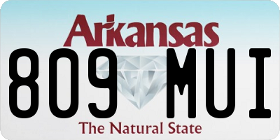 AR license plate 809MUI