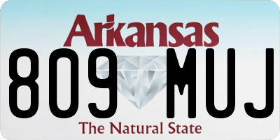 AR license plate 809MUJ