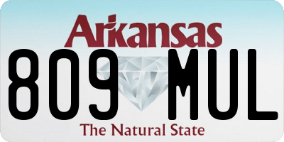 AR license plate 809MUL
